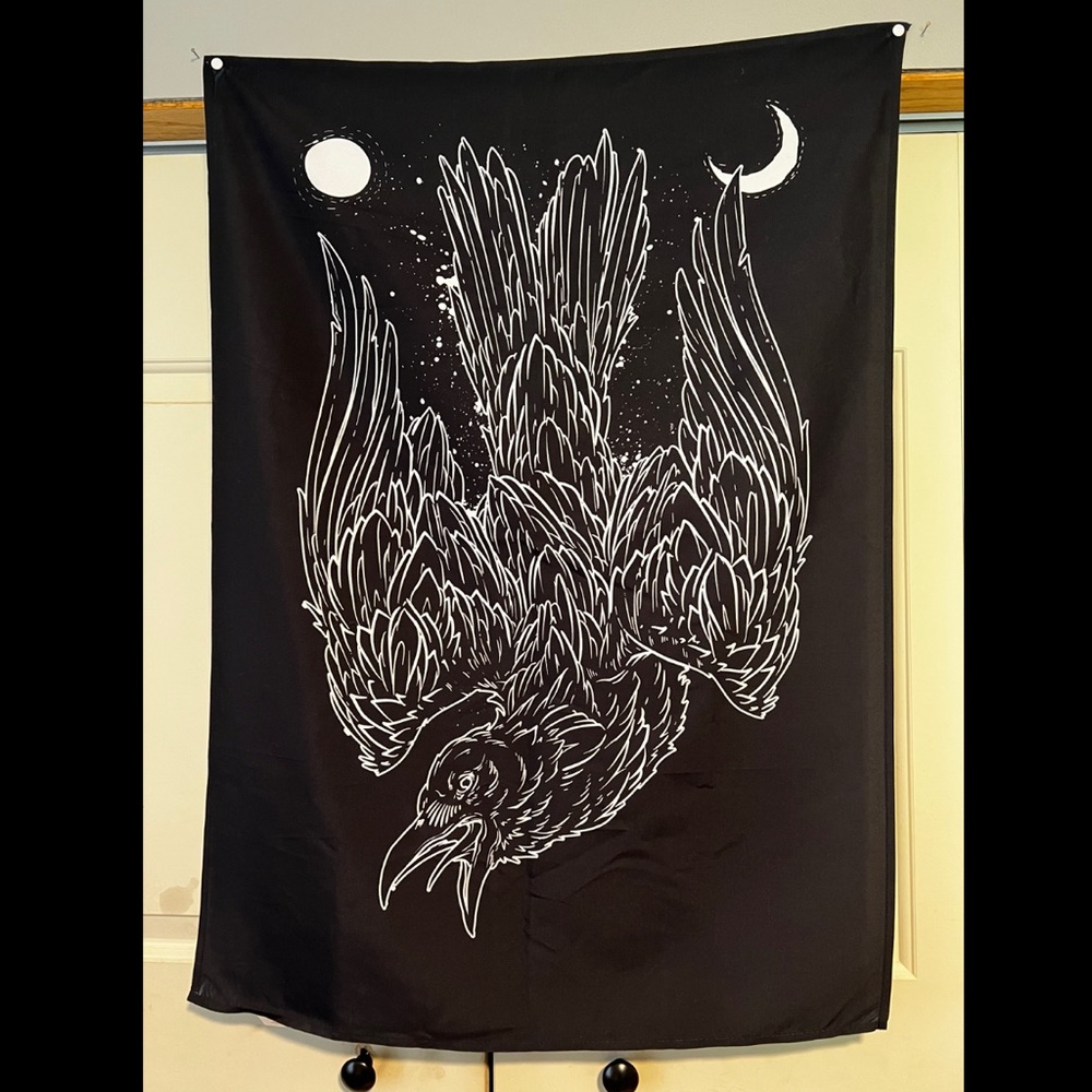 Crow/raven with Moons Tapestry